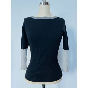 Escada Sport Womens S Black Grey Wool/Angora Blend Sweater
